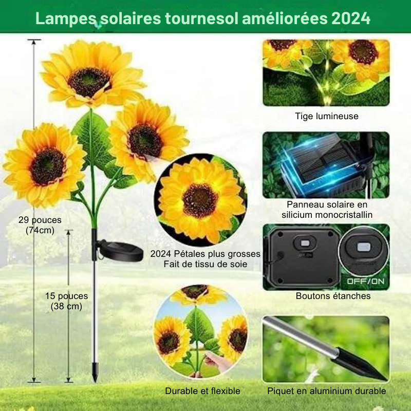 Waterproof Solar Sunflower Light