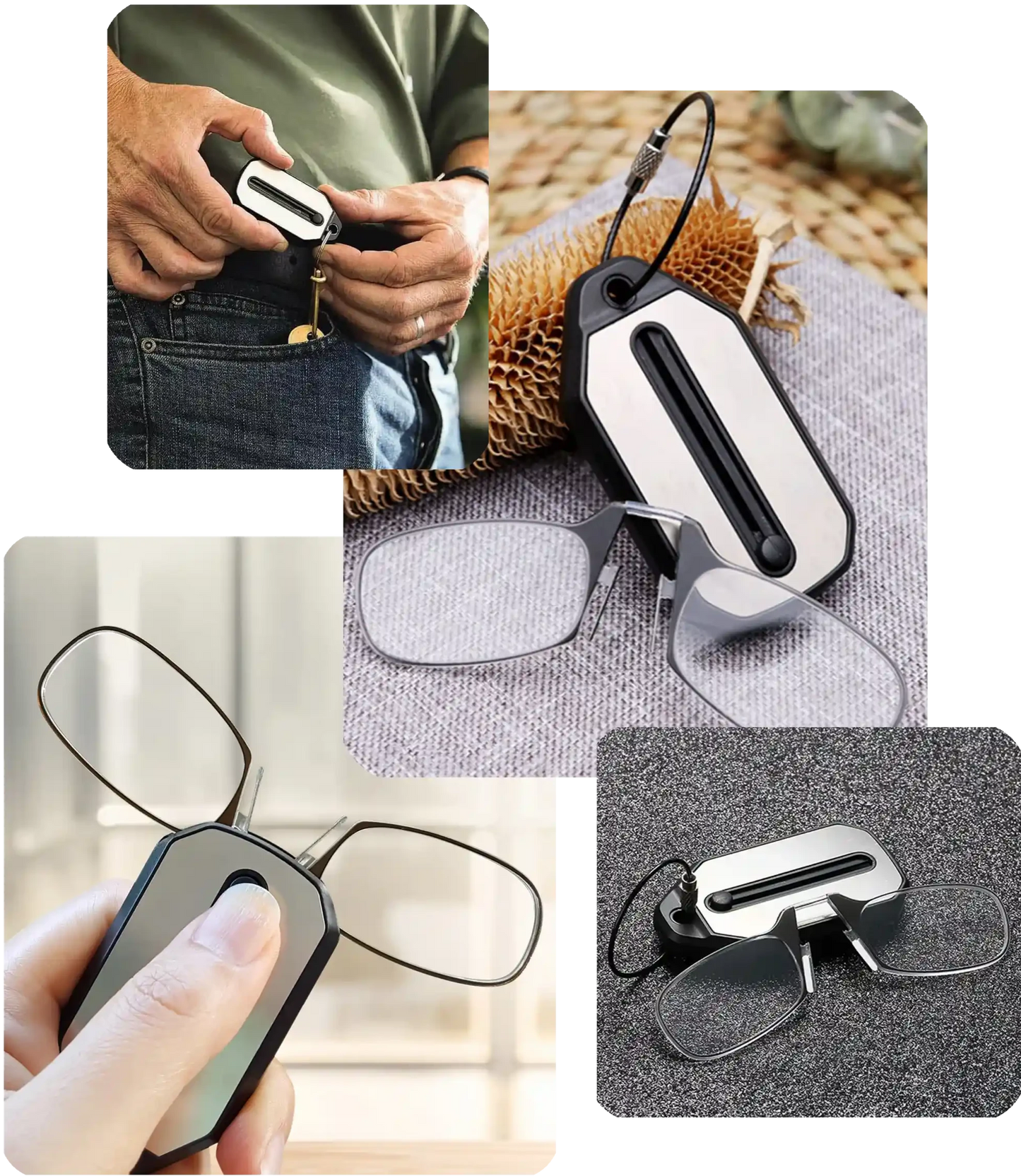 Nose Clip Reading Glasses