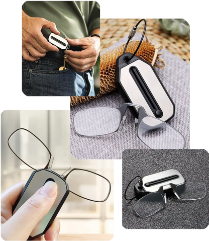 Nose Clip Reading Glasses