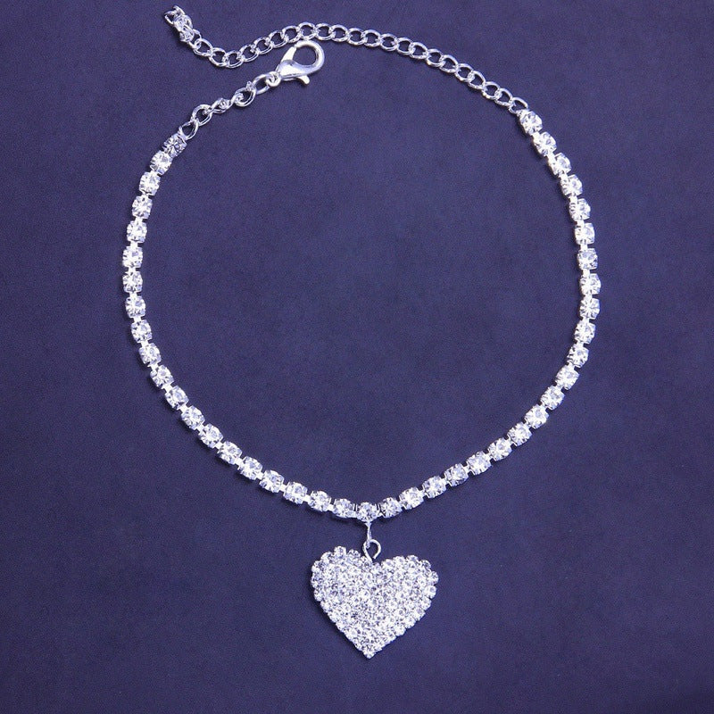 Sparkling Heart Anklet