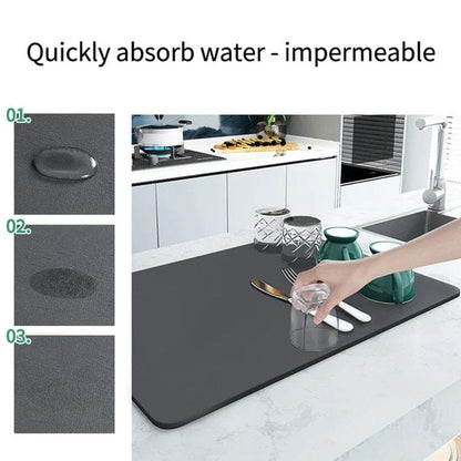 Tapis drainant super absorbant de cuisine