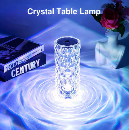 Touch Control Rose Crystal Lamp